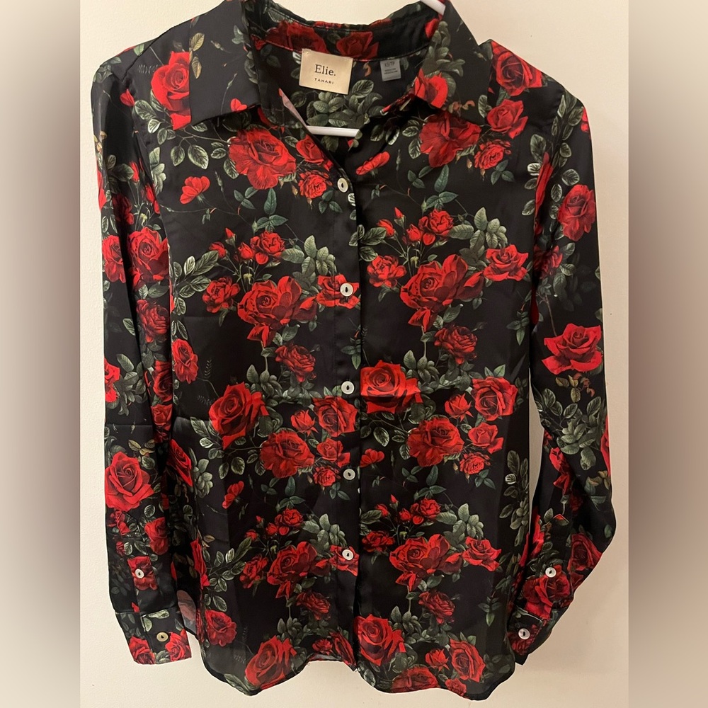 Elie Tahari Floral Button-Down Shirt